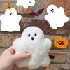 Plush Keychains Funny White Ghost Keychain Cute School Bag Pendant Doll Key Chains Kawaii Plush Keyring Car Keychain Accessories Childrens Gift Y240415