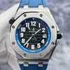 Designer Watch Luxury Automatic Mechanical Watches 15701st Black Blue Couleur Deep Deep 300m Mens Date Mouvement en acier inoxydable Mouvement de bracelet