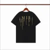 2024 Summer Splash Ink T-shirt Casual Men e feminino Carta de camiseta feminina impressa com manga curta de luxo masculino de luxo Hip Hop T-shirt