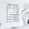 Tool Case Clear Acrylic Weekly Calendar To Do List Whiteboard 7 Day Planner For Meal Planning Grocery Shop Lists 230105 Drop Deliver Dhxwd