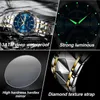 Polshorloges poedagar luxe mannen kwarts horloge waterdichte date week lumineuze polshorloge roestvrijstalen heren horloges mannelijke klok sport reloj d240417