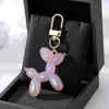 Keychains Lanyards 2023 Cartoon Animal Ballon Dog Kneep Keychains Key Ring For Women Men Men Leuke Pet Puppy Bag Key Esthetic Keychain Accessories D240417