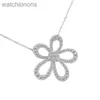 Luxury Top Grade Vancelfe Brand Designer Necklace S925 Sterling Silver Sunflower Five Petal Flower Necklace Female High Quality Jeweliry Gift