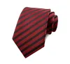 Bow Ties Fashion 8cm Silk Men's Striped Tie Jacquard Woven Necktie Suit Men Business Wedding Party Foral Gift