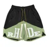 22s Fashion Brand RHDE American Shorts Mens Summer Knee High Street Sports Casual Oversized Basketball Capris