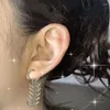 Dangle Ohrringe Mode Fischknochen Hoops Silber Farbe Quasten Ohrringe HipHop Skelett Tropfen für Frauen Schmuck Geschenk