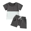 Наборы одежды Springcmy младенцы мальчики шорты с коротким рукавом с коротким рукава