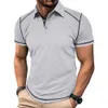 Nowa letnia męska koszula polo -polo -polo color blokowanie koszuli polo -polo koszula polo