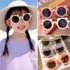 Sunglasses Kids Sunglasses Brand Cat Eye Children Solid Color Glasses UV400 Lens Cute Baby Anti-Glare Trendy Boy Girl Sun Glasses 240416