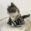 New Pet Sweater Trendy Brand Lace Cardigan Gold Classic Black Dog Cat Autumn Winter Warm and Cold Resistant Clothes