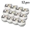 Świece 12PCS uchwyt wotywny Kreatywny dekoracyjny punkt Glass Tealight Home Crafts Decor