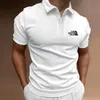 Mens T-shirt Classic Short Sleeved Polo Shirt Summer Top Casual T-Shirt Button Collar Super Large S-4XL Casual Polo Shirt 240412