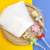 Presentförpackning 100 st tydlig genomskinlig matkvalitet Lollipop Biscuit Cookie Candy Plastic Opp Platt Pocket Baking Packaging Påsar