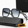 Okulary przeciwsłoneczne luksusowy projektant dla kobiet okularów metalowe kobiety w tym samym stylu ochrona UV z pudełkiem