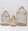 Gaiolas de pássaros European Retro Iron Cage Flor Stand Balcony Decoração ao ar livre Os suprimentos para animais de estimação decorativos 22110519997755