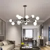 Chandeliers Branch Hanging Ceiling Lamp Bedroom Glass Ball Lampshade Living Room Dining Indoor Lighting Fixtures