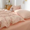 INS Bedding Set Cama Linho de 2 quartos Tampa de edredão para meninas adultos colchas de lençóis planices kilt 220x240 240417