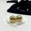 Designer Celriene Jewelry Celins Saijia Celis New Round Ball Triumph Orecchini Giappone e Corea Simple versatile Punk Silver Aghle Live Broadcast