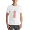 Camiseta de bebida de fresa polos para hombres camiseta negra camisetas de peso pesado de gran tamaño hombre grande y alto
