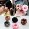 Hair Rubber Bands Simple elastic pearl hair rope suitable for girls fashionable ponytail stand hair accessories head wearing gift Y240417