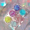 6Color requined gel cream eyeshadow palette glitter diamond gey makeup hair hair body face flash elerour severy 240408