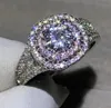 Victoria Wieck Nouveau arrivée superbe bijoux de luxe 925 Sterling Silvevr Whitepink Sapphire CZ Diamond Party Engagement Women Band3293929