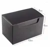 Geschenkwikkeling Black Kraft Cardboard Boxes Craft Play Business Name Card Tea Packaging Soap Paper 10 6 6 cm