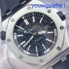 Fancy AP pols Watch Royal Oak Offshore Series 15703st Black Plate Precision Steel Sports Heren Automatisch Mechanisch duikhorloge