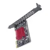 Datorkablar SATA PCI-E-adapter 2 Ports 3.0 till PCIE X1 Expansion Card PCI Express Converter för BTC-gruvdrift