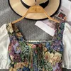 Women's Blouses YuooMuoo Women Tops Retro Vintage Rose Print Bandage Gothic Blouse Shirts Summer Short Sleeve Fashion Y2K Female Blusas