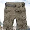 Pantaloncini casual all'aperto da uomo Short short pantaloni safari militari safari estate per escursionismo con cintura 240417