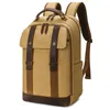 Backpack Vintage canvas mannen grote capaciteit reispakpakket hoogwaardige student messenger tas mannelijke notebook laptop