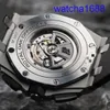 Swiss AP Wrist Watch Royal Oak Offshore 26400 Diamètres 44 mm Boucard Blanc Black Timing Panda Panda Face Watch