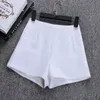 Sommarshorts för kvinnliga kvinnliga kjolar Hög midja Casual Suit Black White Short Pants Ladies 240407