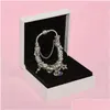 Braccialetti di fascino Braccialetti fascino bracciale classico stelle fai -da -te luna bianco in rilievo per gioielli con scatola originale Gift di compleanno di alta qualità dhrbb