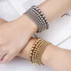 Bangle mode sieraden niet -vervagende waterdichte metalen bal meerdere modellen kwaliteit gladde vaste korrels elastisch roestvrij staal armbandensl240417