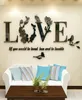 3D Leaf Love Wall Stickers Lekstagande konst offertklistermärke för vardagsrum sovrum akryl väggmålning väggdekal avtagbar konst heminredning2100042