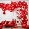 Party Decoration 2 Set van 12 inch blauwe latex verjaardag ballonnen voor ballon ruby rood