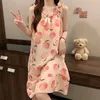 Women's Sleepwear Pajama Dresses For Girls Summer Clothes With Chest Pads And Sleeveless Medium Length Loose Fitting Sexy Home