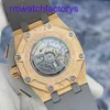 Minimalist AP Wrist Watch Royal Oak Offshore 26568OM Schumacher Limited Edition Ceramic Alloy Ring 18K Rose Gold Automatic Mechanical Watch Mens