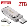 Kaarten Lenovo 2TB U Disk USB 3.1 Typec -interface 1 TB 512GB Drive Mobiele telefoon computer Mutual Transmission draagbaar USB -geheugen hot