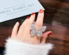 Блестящая сторона новая модная марка ювелирные украшения циркония обручальные кольца для женщин подарок регулируемые открытые обручальные кольца2997905