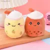 Plush Keychains Cute keychain pendant mini simulation fruit milk tea cup plush toy to send holiday gifts Y240415