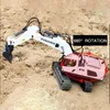Diecast Model Cars 11ch RC Excavator 1 20 Remote Control Truck 2.4G RC Engineering Vehicle Excavator Truck Radio Control Control Toy Gifts J240417