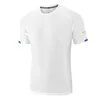 Sommar snabb torkning t-shirt is siden mens solid färg kort ärm stor rund hals