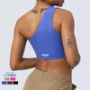 Chemises actives Breau de yoga à une épaule oblique Beau Sports Back Sports Femmes Irréguliers STAPHES ÉLAGIE