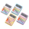 Calculadoras de cores de doces de dopamina 12 dígitos de 12 dígitos LCD Display Mechanical DOT Teclado Desktop Calculadora de estética fofa Estudantes de papel hw0240