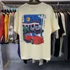 The Gallrey Tee Deepts Дизайнерская футболка высшего качества роскошная модная футболка нишевая модная марка окрашенная автомобиль уличная случайная комфортная пара футболка с короткими рукавами