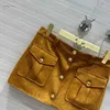 Skirts Designer Half skirt 2024 Spring/Summer New Style Stylish Style Golden Brown Deer Skin Velvet Short Half skirt U000