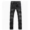 Jeans masculins européen et américain Pold Zipper Motorcycle Snowflake High Quality Plus taille Sales directes Nouveaux hommes Denim D240417